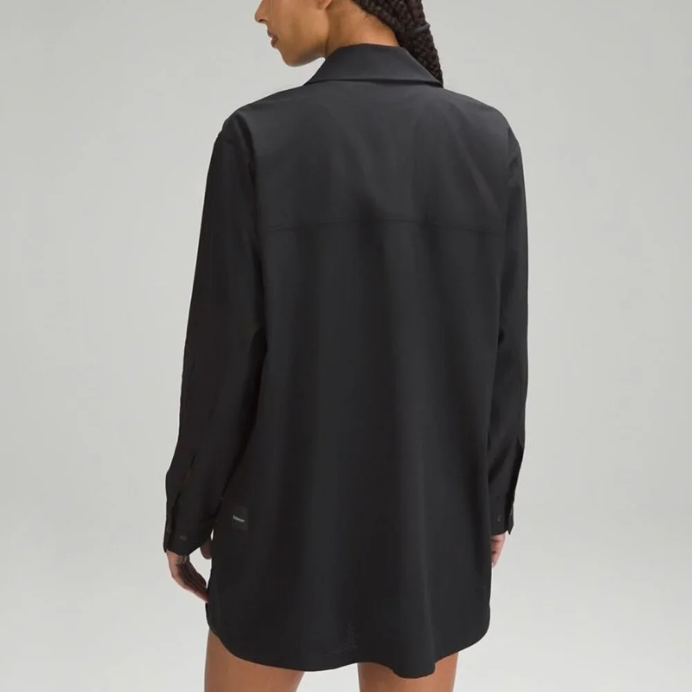 WovenAir Hiking Overshirt In Black - Picture 3 of 13